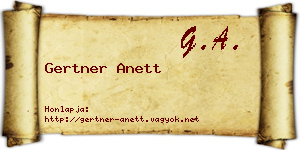 Gertner Anett névjegykártya